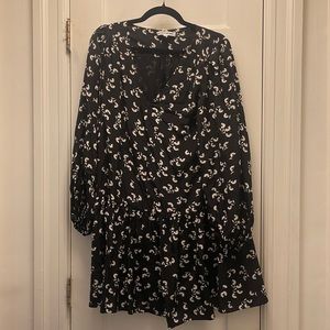 Elizabeth and James Black Floral Dress